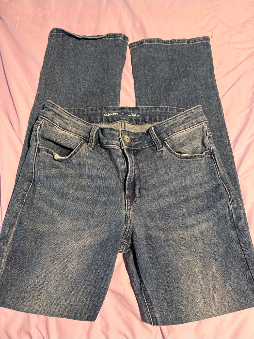 Old Navy Women's Boot Cut Denim Jeans in Medium Blue Wash